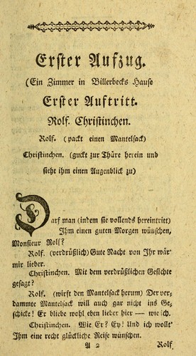 Geschwind, eh' es jemand erfahrt, oder, Der besondere Zufall