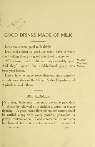Good drinks made of milk, kickless but full of punch