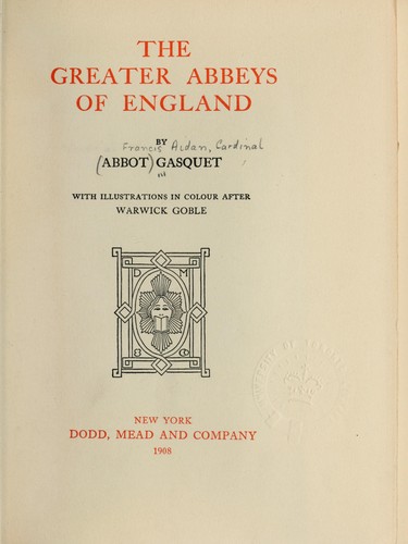 The greater abbeys of England