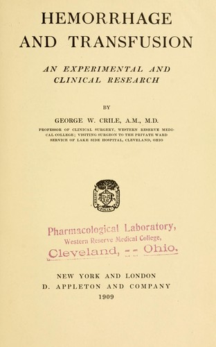 Hemorrhage and transfusion