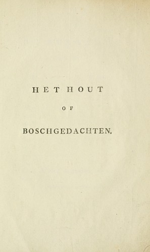 Het hout of boschgedachten