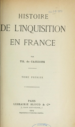 Histoire de l'inquisition en France
