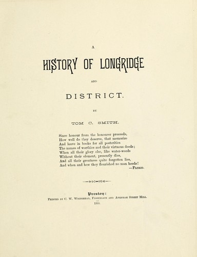 A history of Longridge and district