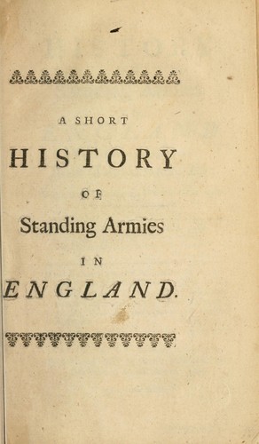 An history of standing armies in England