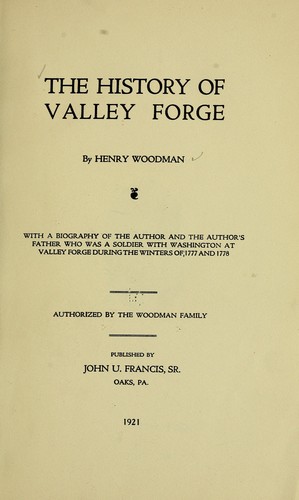 The history of Valley Forge