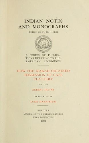 How the Makah obtained possession of Cape Flattery