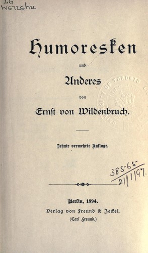 Humoresken und Anderes
