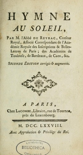 Hymne au soleil
