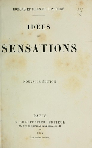 Idées et sensations