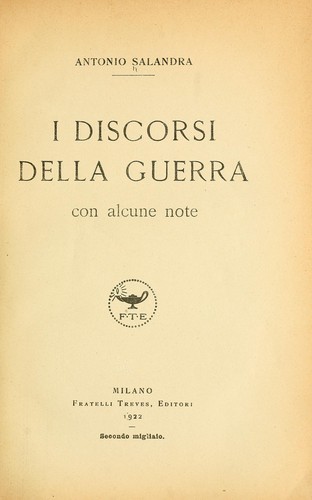 I discorsi della guerra con alcune note