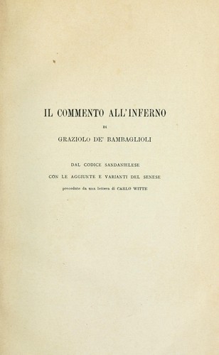 Il commento piú antico e la piú antica versione latina dell'Inferno di Dante dal codice di Santaniele del Friuli