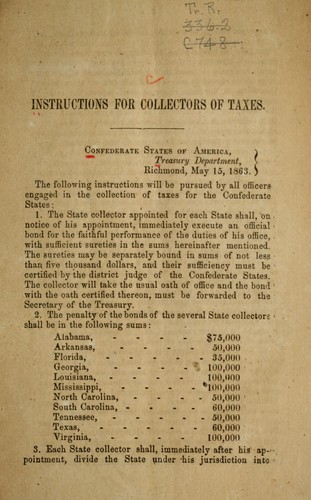 Instructions for collectors of taxes