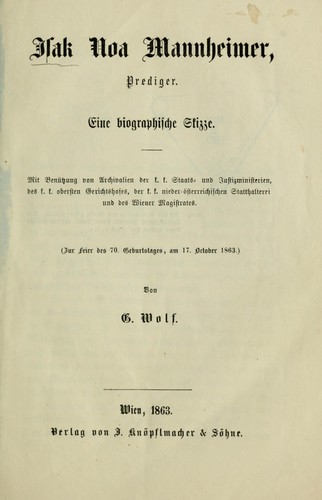 Isak Noa Mannheimer, Prediger