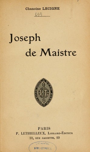 Joseph de Maistre