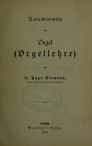 Katechismus der Orgel