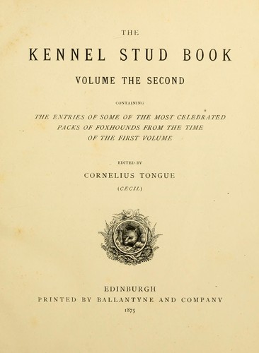 The kennel stud book