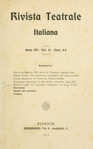 La commedia "ridicolosa" nel secolo 17