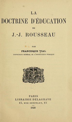 La doctrine d'éducation de J. J. Rousseau