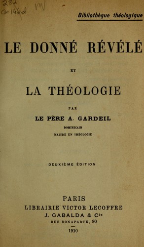 La donné révélé et la théologie