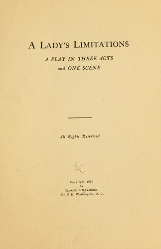 A lady's limitations
