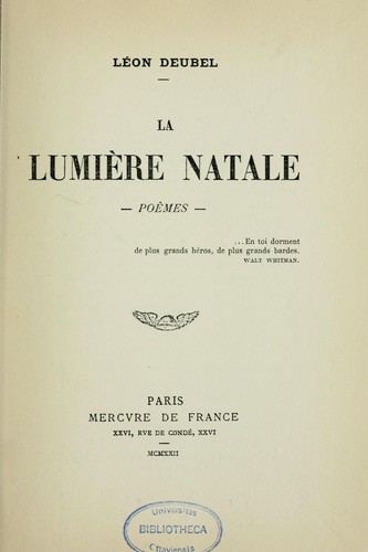La lumière natale