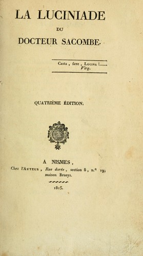 La Luciniade du docteur Sacombe