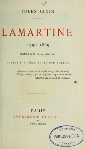 Lamartine, 1790-1869
