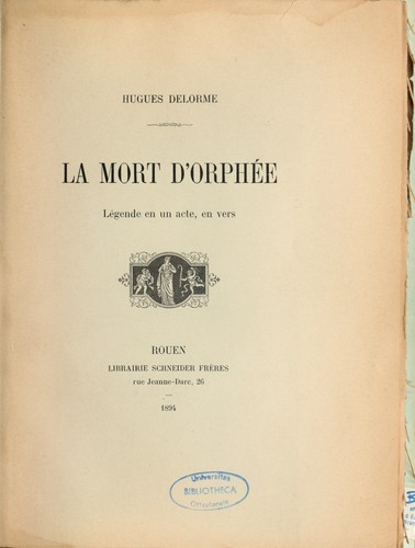 La mort d'Orphée