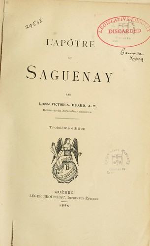 L'Apôtre de Saguenay