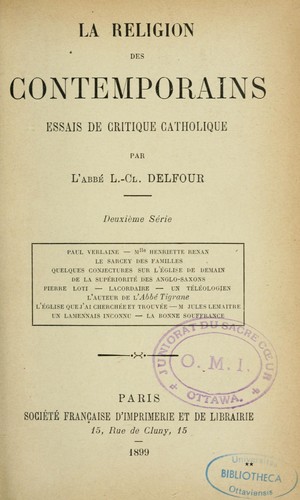 La religion des contemporains