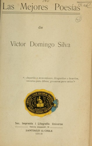 Las mejores poesías de Victor Domingo Silva