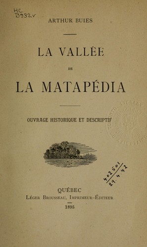 La vallée de la Matapédia