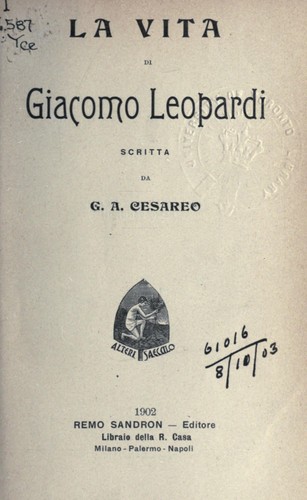 La vita di Giacomo Leopardi