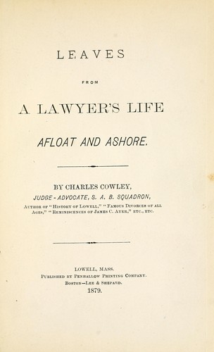 Leaves from a lawyer's life afloat and ashore