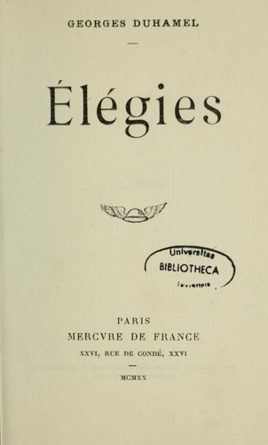 Élegies
