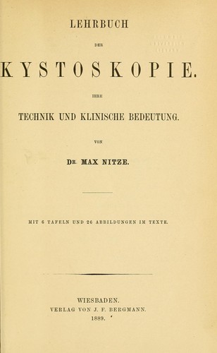 Lehrbuch der kystoskopie