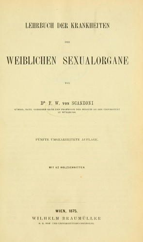 Lehrbuch der Krankheiten der weiblichen Sexualorgane