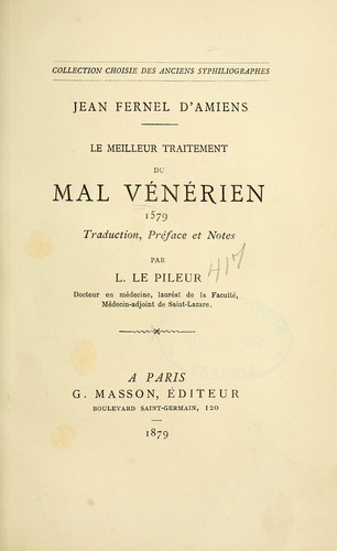 Le meilleur traitement du mal vénérien, 1579