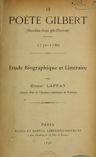 Le poète Gilbert (Nicolas-Joseph-Florent), 1750-1780