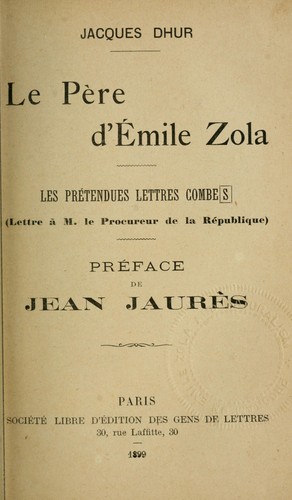 Le père d'Émile Zola