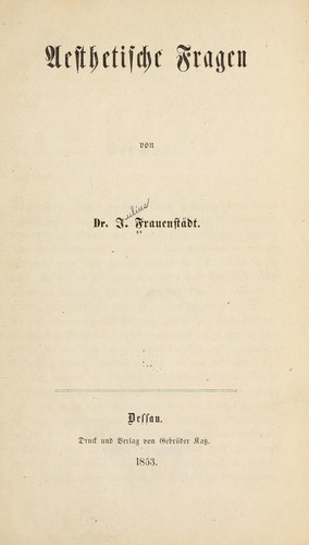 Aesthetische fragen