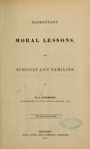 Elementary moral lessons