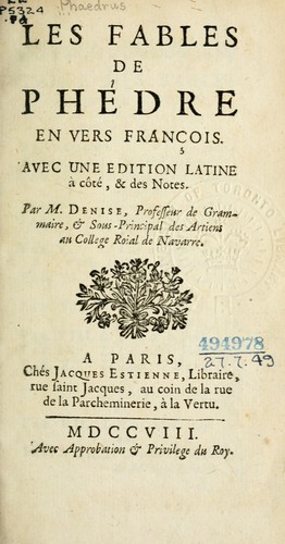 Les fables de Phèdre en vers fançois