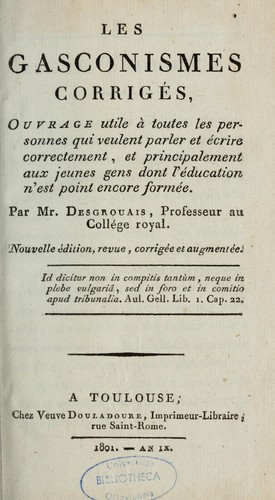 Les Gasconismes corrigés
