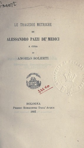 Le Tragedie metriche