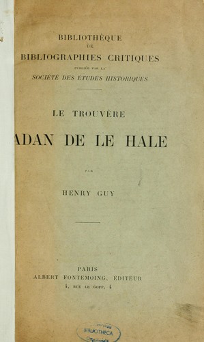 Le Trouvère Adam de la Hale