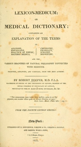 Lexicon-medicum; or, Medical dictionary