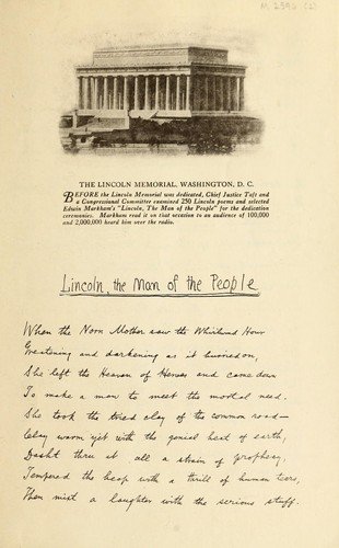 Lincoln, the man of the people