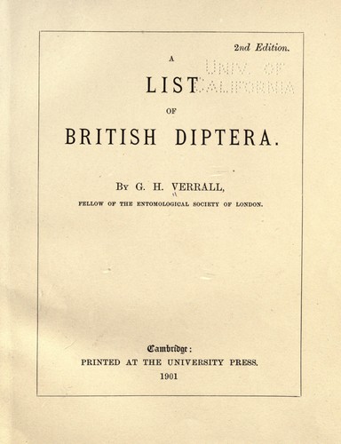 A list of British Diptera