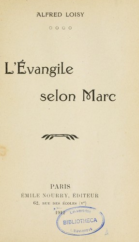 L' Évangile selon Marc